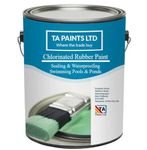 T A Paints Ltd Chlorinated Rubber Swimming Pool Paint For Concrete & Primed Fiberglass Excellent waterproofing and chemical protection also for ponds (1L Light Blue BS 18 E 51)