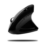 Adesso iMouse E10 - Vertical Ergonomic Optical 6-Button 2.4 GHz RF Wireless Mouse - Right Hand Orientation Black