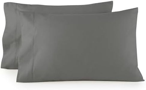 Organic Flannel Pillowcases Standard Set of 2 - Ultra Comfortable 100% Organic Cotton Pillow Cases Standard Size with Premium Smooth Brushed Finish and Envelope Closure (Gray, Standard)