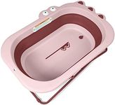 Beberoad Love Collapsible Baby Bathtub Toddler Bathtub Portable Travel Baby Bath Tub for Newborn/Infant/Toddler Height-Adjustable Baby Bathtub Cayman Pink
