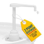 2-Heavy-Duty 5-Gallon Bucket Pump Dispensers – Compatible with Oil, Laundry Soap, Detergent, Fabric Softener, Degreasers... It Includes a Leak-Proof Cap, Making it Ideal for Commercial and Household.