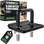 Rhino USA Class V Hitch Tightener Anti-Rattle Clamp - Heavy Duty Steel Stabilizer for 2.5 inch Hitches - Protective Anti-Rust Coating (Black)