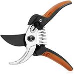 JSDing Pruning Shears Tree Trimmers Secateurs Hand Pruner Stainless Steel Blades Professional Garden Clippers Bypass with SK-5 Steel Blade and Locking Mechanism for Branches Stems and Flowers