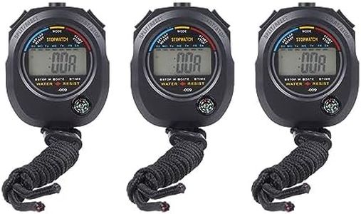 3 PCS Sports Stopwatch, High Precision Waterproof 40mah Stopwatch Sports Stopwatch, for Timing Races, Swimming, Basketball Games (Product is Non Rechargeable)