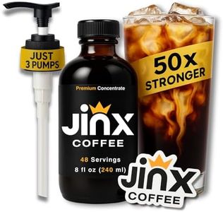 Jinx Coffee Concentrate – 50x Stronger Cold Brew Coffee | Strong Caffeine Concentrated Liquid, Perfect for Instant Hot or Iced Coffees, Cold Brew Concentrate, Hot Drinks, and Instant Espresso | 48 Servings of Premium Concentrated Coffee