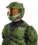 DISGUISE 105049 Master Chief Full Helmet Costume Mask, Adults, Green, One Size