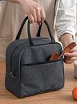 SVH� Insulated Travel Lunch/Tiffin/Storage Bag for Women and Men Office, Collage and School (Grey) (Cotton)