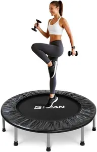 BCAN 36 Mini Trampoline Rebounder Trampoline for Adults Max Load 170lbs Small Trampoline Exercise Trampoline Fitness Trampoline Indoor/Garden Workout