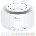 HOMGEN Rechargeable White Noise Machine Baby High Fidelity Sound Adult Sleep Sound Machine Supports/30 Soothing Sounds/ 3.5mm Audio Jack/Touchable RGB Light/Endurance 15h+/for Bedroom Office etc