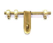 BRASK - Brass Aldrop | Latching Draw Hasp | Fancy Aldrop Latch | Loackable Door Latch | Kundi | Aldrop for Single or Double Door | Model No. 208 Pack of 1 (10" x 5/8 (250 MM x 16 MM), Antique Brass)