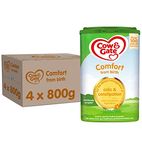 Cow & Gate Comfort Baby Milk Powder Formula, from Birth, 800 g (Pack of 4)