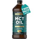 MCT Oil C8 & C10 | 2 Pack x 473ml | Premium Keto Food Supplement | with Coconut Oil | Odourless & Unflavoured | Vegetarian & Vegan Friendly | by Horbaach