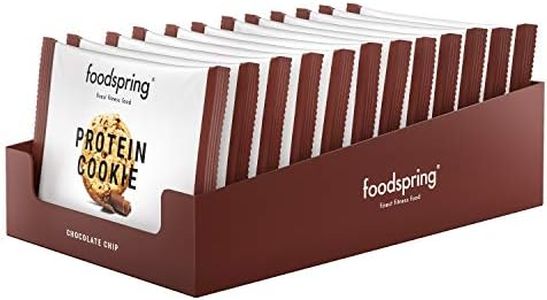 foodspring Cookie Protéiné - Haute teneur en protéines - Biscuit proteine - Réduits en sucre - Sans huile de palme - Pépites de chocolat - 12 x 50g