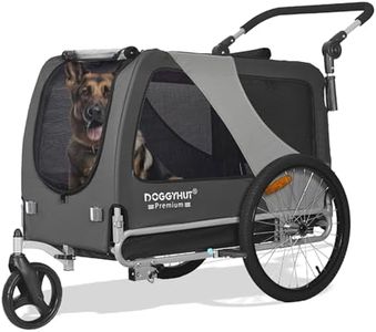 Doggyhut Premium Pet Bike Trailer & Stroller for Small,Medium or Large Dogs,Bicycle Carrier (Gray, XL)