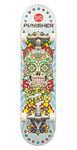 Punisher Skateboards Day of The Dead 31.5-Inch Dual-Kick with Concave Complete Skateboard, White