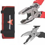 VAMPLIERS 2-PC Screw Extractor Pliers Set, Made in Japan: 8" Linemans Pliers, 5" Mini Pliers with ESD Safe Grip + Tools Organizer Pouch. Stripped Screw Removal Tools.