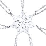 Engraved Necklaces for 7 Best Friends