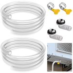 2Pack*6Ft Air Conditioner Drain Hose- 3/5 Inch Hose Portable Leakproof AC Drain Hose Kit- Universal AC Drain Pipe Replacement with Hose Connector and Clamp for Window AC Mini Split Unit Parts