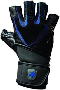Harbinger Training Grip Wristwrap Gloves, Heavy Lifting Gloves for More Palm Protection and Wrist Stability, Unisex, X Large,Black