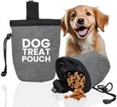 Dog Treat Pouch for Training - Puppy Treat Pouch with Water Proof Liner, Premium Dog Training Treat Pouch - Easy to Wear Dog Treat Pouches for Pet Training, Dog Treat Holder for Leash, Dog Travel Bowl