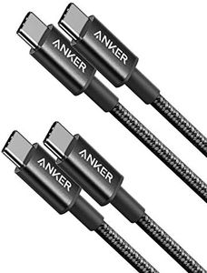 Anker USB C to USB C Cable, Type C 60W Fast Charging Cable (3.3FT, 2Pack) for iPhone 16 Series, iPad Mini 6 and More (USB 2.0, Black)