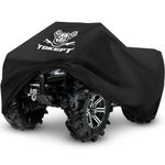 Tokept ATV Cover, Heavy Duty Black Waterproof Oxford Fabric Protective 4 Wheeler Quad Cover for 82" Kawasaki Honda Polaris Yamaha (82''L x 47''W x 45''H)