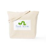 CafePress Boys Book Worm Library/Tote Bag Natural Canvas Tote Bag, Reusable Shopping Bag
