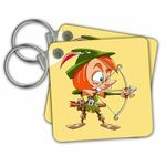 3dRose - Robin Hood with Bow and Arrow - Key Chain - (kc-211668-1)