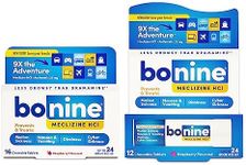 Bonine Non-Drowsy Motion Sickness Relief - Chewable Tablets with Meclizine HCL 25mg - Non Drowsy Medicine for Nausea or Motion Sickness - Cruise Essentials - Raspberry Flavor, 28 Chewable Tablets