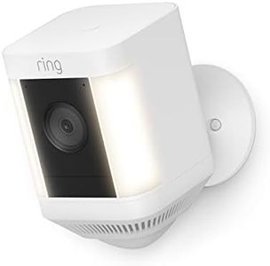 Ring Spotlight Cam Plus, Battery | Two-Way Talk, Color Night Vision, and Security Siren (2022 release) - White