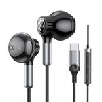 USB C Headphones, Type C Earbuds, for iPhone 15/15 Pro/ 15 Pro Max Samsung S24 Headphones with Microphone Noise Isolation Stereo Wired Earphones for Samsung Galaxy S22 S23 Ultra Pixel 7a 8 Android