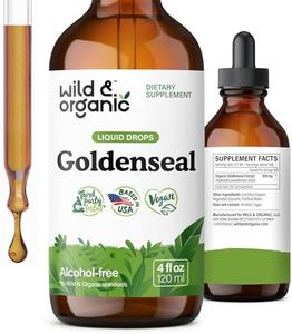 Wild & Organic Goldenseal Tincture - Respiratory Lung Health Drops - Goldenseal Root for Lung Cleanse - Goldenseal Root Liquid - Digestive Health w/Goldenseal Extract - Goldenseal Drops - 4 oz