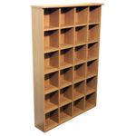 WATSONS PIGEON HOLE - 480 CD / 312 DVD Blu-ray Media Cubby Storage Shelves - Oak