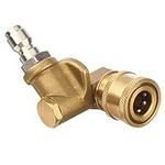 Tool Daily Quick Connecting Pivoting Coupler for Pressure Washer Nozzle, Cleaning Hard to Reach Areas, 4500 PSI, 1/4”, Updated 90 Degree