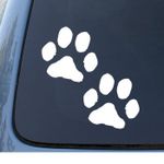 PAW Prints - Puppy Dog - Car, Truck, Notebook, Vinyl Decal Sticker #1099 | Vinyl Color: White