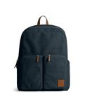 DailyObjects Navy Field Backpack | | Casual Laptop Bag with Luggage Sleeve | Unisex Travel Backpack | Made of Durable Canvas Material | Zippered Compartments with Pockets