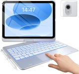 typecase Touch iPad 10th Generation Case with Keyboard (10.9", 2022), Multi-Touch Trackpad, 10 Color Backlight, 360° Rotatable, Thin & Light for Apple iPad 10th Gen 10.9 (Silver)