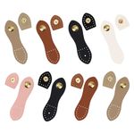 8pcs Leather Snap Buckles, Sew On Leather Snap Closures Leather Fasteners Buckle Snaps Leather Crafts Making Supplies for Purses Notebook Jacket