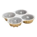 Nordicware 59952 Bundt Quartet Pan, Gold