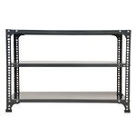 Mil-Nil Prime CRC Sheet 3 Shelf 22 Gauge Multipurpose Slotted Angle Rack | Adjustable Shelf Hight Rack for Home & Kitchen (24x36x12 Inch, 9 Kg, Grey) 16 Gauge Angles