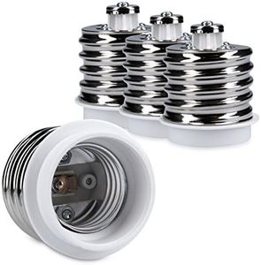 kwmobile 4x Adaptador para casquillo de lámpara - Adaptador de bombilla con rosca E40 afuera y E27 dentro - Adaptadores para LED halógenas y ahorro
