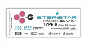 STERISTAR Autoclave Chemical Indicators [STEAM] (Pack of 250 pcs.) | Class 6 | Autoclave Strips | NABH