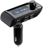 Scosche SBTFM2-XCES0 Select Bluetooth 5.0 FM Transmitter w/ Dual USB Charger Ports, LCD Screen & Aux Port, Wireless Radio Bluetooth Audio Adapter, Hands-Free Car Kit for Phone Calls & MP3 Music Player