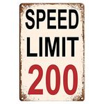 Man Cave Decor Race Car Posters For Men Bedroom Garage Accessories Funny Metal Tin Signs Room Stuff Wall Decor Speed Limit 200 Sign 8x12 Inch