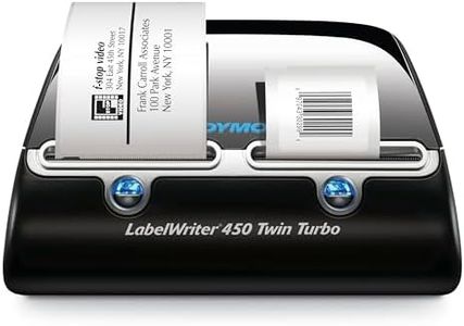 DYMO LabelWriter 450 Twin Turbo - Imprimante d'étiquettes - Papier Thermique - Rouleau (6,2 cm) - 600 x 300 PPP - jusqu'à 71 étiquettes/Minute - capacité : 2 Rouleaux - USB