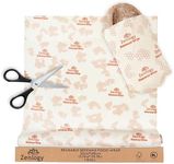 Zenlogy Reusable Beeswax Food Storage Wrap, Eco Friendly Alternative, Sustainable Organic Cut to Size Cotton Beeswax Wraps, 1 Roll, 13in x 55in (33cm x 140cm)