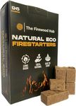 96 Eco Friendly Natural Wood Firelighters - Sustainable Wood Fibre Fire starters, Perfect for Wood Burners, Fire Pits, Pizza Ovens, and BBQs. The Perfect Fire Lighter For Any Occasion (96)