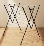 DRY LINE Basic - Folding Cloth Drying Stand/Cloth Dryer Stand with Stainless Steel RODS-Rust Proof/Made in India