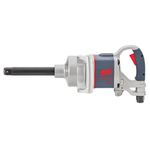 Ingersoll Rand 2850MAX-6 1" Extended Anvil Impact Wrench - 6" Extension, Lightweight Design, Powerful Reverse Torque Output Up to 2100 ft-lbs, Heavy Duty, 5500 RPM, 360 Degree Handle, Gray