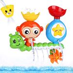 BBLIKE Baby Bath Toys, Bath Toys for 3, 4,5+ Years Old Boys Girls Toddlers Kids Older Children, Monkey Water Toys Shower Toys Bathly Toy with Cup for Babies Gift Toy Set (B)